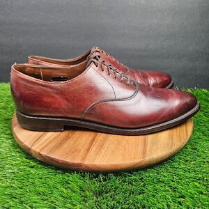 Allen Edmonds "CARLYLE" Men's Leather Plain Toe Oxfords 11 D Chili Leather Dress